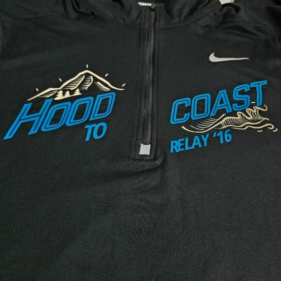 Nike Running Hood To Coast Relay 1/4 Zip M Mens Track and Field Pullover Rare - Picture 3 of 12